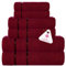 Casa Copenhagen Eternal 6-teiliges Handtuchset, Burgund, 500 g/m², 2 Badetücher, 2 Handtücher, 2 Waschlappen aus weicher ägyptischer Baumwolle für Badezimmer, Küche und Dusche