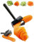 Carrot Curler and Peeler, Black Carrot Spiral Shred Slicer Root Vegetables Fruits Slicer Sharpener Garnishing Tool,Fruit Sharpener Carrot Sharpener Carrot Curler and Peeler