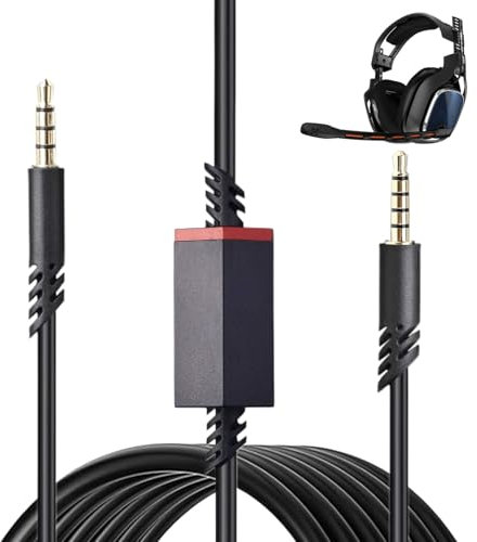SMCEHEYA Replacement Audio Cable for A40 astro Inline, Audio Extension Cords with Mute Function Compatible for A10 A40 TR MixAmp Gaming Headsets Xbox One Ps-5/4 Controller - Black/2 M