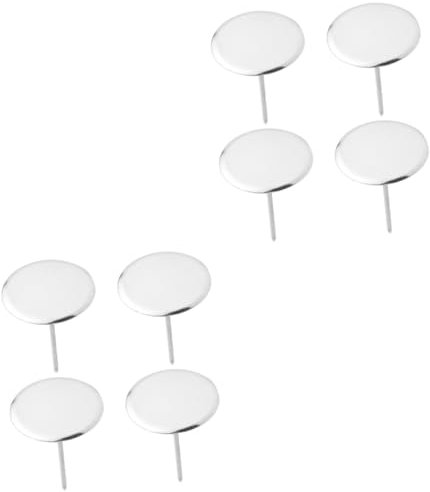 CAXUSD 8pcs Stainless Steel Cake Flower Decorating Nails for Baking Icing Flowers and Cake Heating Cores Diameter for Cupcake Decoration
