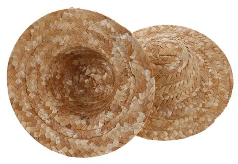 TOYANDONA 2stücke Junge Mädchen Strohhüte Zum Bemalen Leichte Robuste Diy Bastelmaterialien Glatte Oberfläche Blanke Sonnenhüte Für Mädchen Party Und Kreative Gestaltung