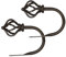 KAMANINA Raffhalter für Vorhänge, Vorhang Raffhalter Bronze Raffhalter für Gardinen, U-Form Raffbügel Wandbefestigung, 2 Stück Curtain Hook