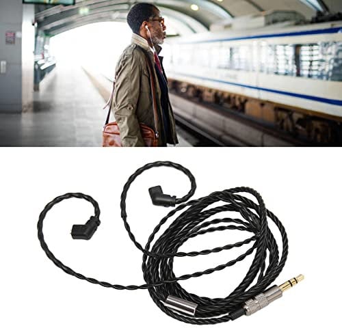 EIMSOAH 0.78mm 2-Pin Cable with Mic, Detachable Earphone Replacement, 120cm, Universal Compatible with KZ, UE, CCA, TRN, QDC Earphones
