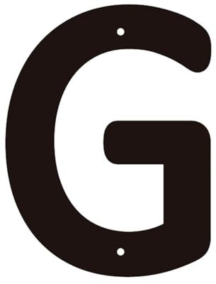 Numéros et Lettres en Métal pour Maison, Plaques d'Adresse Modernes pour Porte, Jardin, Boîte aux Lettres et Décoration (G)