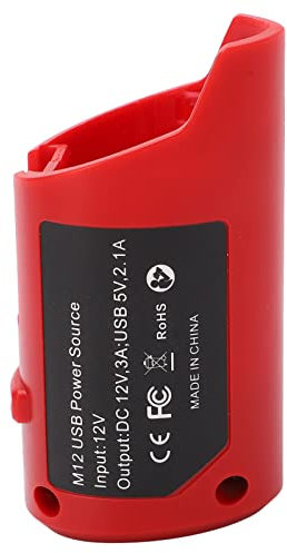 Adaptateur de Batterie de Source d'alimentation USB, Convertisseur de Rapide pour Batterie au Lithium 20 V avec Double Chargeur USB et Port 12 V DC