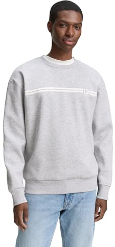 Tom Tailor Denim Herren 1047941 Crewneck Sweatshirt mit Print