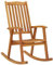 ULUYYUC Stuhl Esszimmer Campingstuhl Gartenstuhl Balkon Möbel - Schaukelstuhl mit Auflagen Massivholz Akazie für Campingplatz Garten Wohnzimmer Sauna