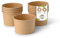 BIOZOYG Eisbecher Pappe 50 Stück 200 ml Braun Dessertbecher Beschichtet Einweg Snackbecher Eisbecher Waffelbecher Dessert Einwegbecher Eiscreme Frozen Joghurt Obst Eisdiele