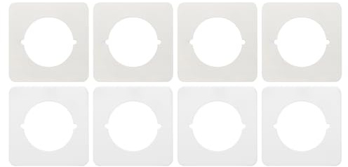 PATIKIL Door Knob Plates, 4 Pcs Square Plate Cover for Door Deadbolt Double Side Knob Handle Repair Kit Cover Filler Fixing Repair Backplate, White
