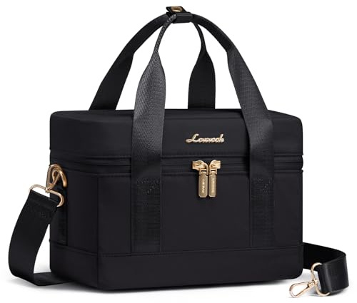 LOVEVOOK 9,1L Kühltasche Mittelgroß, Lunchtasche Damen Herren Waschbarer & Auslaufsicher Lunch Bag, Thermotasche mit Doppelgriffen, Verformungsbeständige Isoliertasche für Uni Arbeit Picknick Alltag