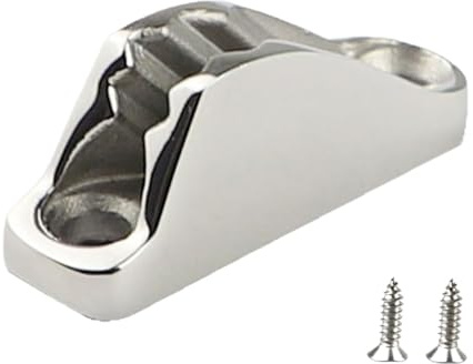 Jam Cleat | Collar for Boat Rope 4-8 mm | Non-Slip Cleat | Anodized Aluminium Resistant to , Ideal for Mooring Pe Mooring