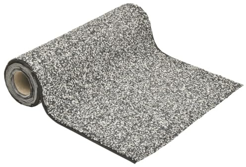 Kaloriko Revêtement de Pierre Gris 900 x 40 cm, Polaire PP Non tissée 4,5 mm pour Bassin, étang et Fontaine, Habillage Naturel pour Cacher Les Bords et créer Un décor de Jardin Aquatique Zen