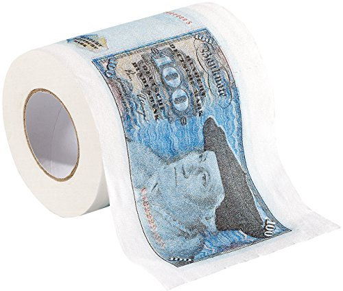 infactory Witziges Toilettenpapier: Retro-Toilettenpapier 100 D-Mark, 1 Rolle (Geschenkidee, Fun-Rollen, Geschenkpapier)