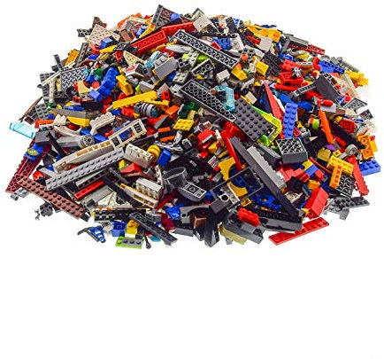 4 Kg Lego Steine ca. 2800 Teile bunt gemischt z.B. Räder Platten Fenster etc.