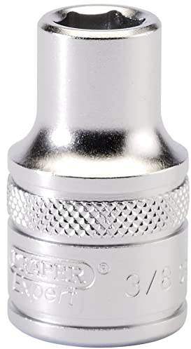 Draper 16624 1/2-Inch Square Drive Micro Satin Chrome Imperial Socket, 3/8-Inch Size