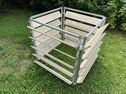 Elmato 14858 Komposter Fichtenholz/Metall Neu:feuerverzinkt 100x100x100cm