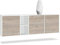 Vladon Kommode Cuba, Made in Germany, Weiß matt/Eiche Nordic - Modernes Sideboard für Ihr Wohnbereich - (BxHxT) 182x53x35 cm