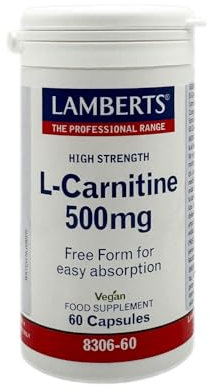 Lamberts L Carnitina 500mg - 60 Cápsulas