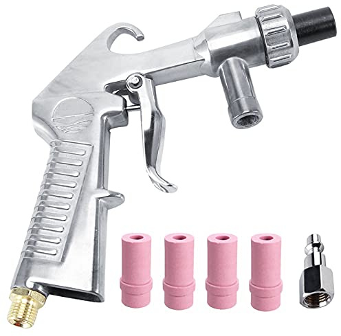 Wogoboo Sandblaster Kit Abrasive Sand Blasting Gun Rust Remove with Air Quick Adapter for Sandblast Cabinets