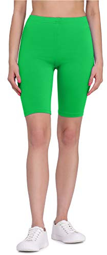 Bellivalini Kurze Leggings Damen aus Viskose Bequeme und atmungsaktiv Leggings Kurz für Sommer BLV50-149 (Grün, L)