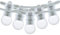 B·LED BARCELONA LED BarcelonaLED Lichterkette Lichterkette Außen Innen Weiß 10 Meter Wasserdicht IP65 mit 10 Lampen E27 warmweiß LED für Party Garten Terrasse Weihnachten
