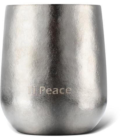 AI PEI Verre à bière et à café en titane coloré à double paroi 209,8 g