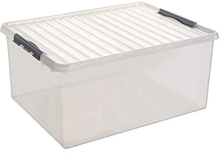 SUNWARE Q-Line Box - 120 Liter - 80 x 50 x 38cm - transparent/metallic