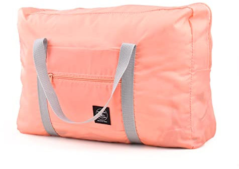 NANAOUS Sac Pliable, Sac de Voyage, Sacs Cabine Légers, Adaptés pour Nuit, Vacances, la Gym, Week-Ends, Sorties, Salle De Sport (Rose Corail)