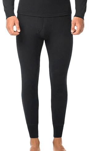 BestSale247 Herren Thermo Unterhose Lang Männer Skiunterwäsche Funktionsunterwäsche (Schwarz, L)