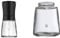 WMF Trend Salzmühle Pfeffermühle unbefüllt 14 cm, Gewürzmühle, Keramikmahlwerk, Kunststoff Glas, schwarz & Ersatzglas Gewürzmühle De Luxe, Trend, Ceramill Nature, Glas spülmaschinengeeignet