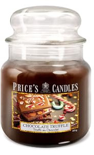 Price's Duftkerze im Glas, mit Schokoladentrüffel, reichhaltig, glatt, hochwertig, lang anhaltender Duft, bis zu 90 Stunden Brenndauer