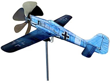 Aereo girandola segnavento, modello Focke Wulf 190, in Acciaio Inox su cuscinetti a sfera, Prodotto in Italia