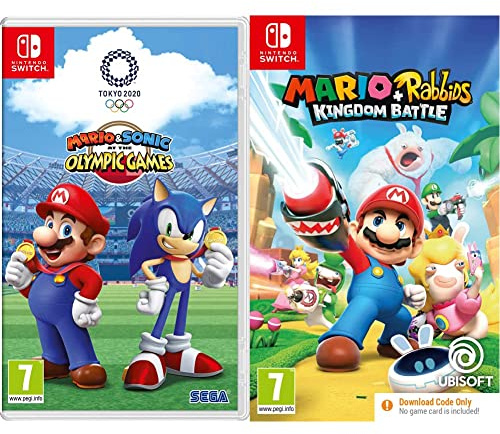 Mario and Sonic at the Olympic Games Tokyo 2020 (Nintendo Switch) + Mario + Rabbids Kingdom Battle (Code in Box) (Nintendo Switch)