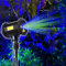 Dalanpa Luces de jardín de luciérnagas, proyector de estrellas de Navidad con nebulosa azul, luces de pared para exteriores, iluminación decorativa para jardín y hogar