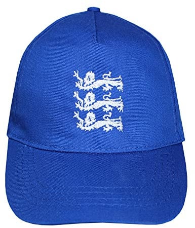 TeddyTs Children's Royal Blue England Three Lions Design Adjustable Baseball Cap (5-10 Years), One Size