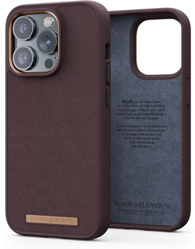 NJORD Coque Cuir VERITABLE iPhone 14 PRO MAX Marron