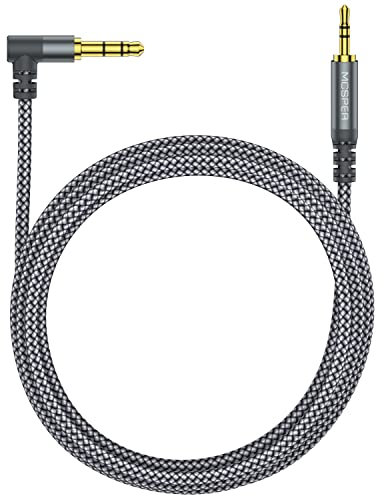 3.5mm to 2.5mm Aux Audio Cable (6.6FT), 90 Degree Right Cord Compatible with Bose 700 QuietComfort QC45 QC35II QC35 QC25 Noise Cancelling Headphones, JBL E45BT E55BT E65BTNC Bluetooth Earphone(Grey)