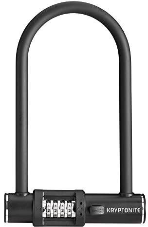 Kryptonite 005292 Combo U Bicycle Lock, Black, 4 x 8