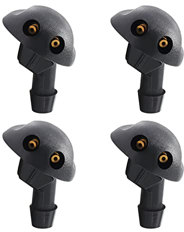 eMagTech 4pcs Buse de Pulvérisation de Lave-Glace Avant Remplacement 7700846456 7700846446 289321198R Compatible avec Dacia Logan Compatible avec Renault Sandero