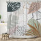 Bovlleetd 180x200cm Abstrakte Pflanze Duschvorhang Boho Tropische Pflanze Badezimmer Vorhang Mid-Century Art Duschvorhänge Wasserdicht Bad Vorhang Schildkröte Monstera Blatt Palm Leaf Bad Vorhang