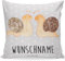 Mr. & Mrs. Panda Personalisiertes Kissen Schnecken Liebe - Personalisierte Geschenke, verliebt, große Liebe, Liebesgeschenk, Kopfkissen, Pärchen,