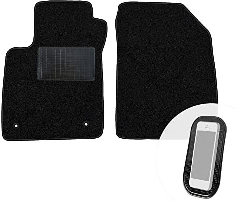 moto-MOLTICO Vorne Fußmatten Auto Velours Autoteppiche Schwarz Automatten Set 2-teilig passend für Opel Mokka 2012-2019
