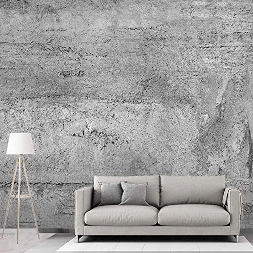 Fototapete 3D Wandbilder Für Schlafzimmer Zementgraue Ziegelwand Fototapete Wohnzimmer Wohnkultur Malerei Tapete Selbstklebend Abnehmbares Wandfoto 400(B) x280(H) cm