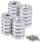 OCEUMAOA Neodym Magnete Stark Groß mit Loch M4 Magnet Schrauben zum Anschrauben,Rund Ringmagnet 15x5mm 20Stück
