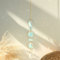 Hava Kolari Sonnenfänger Kristall Fenster Suncatcher Garten Prisma Anhänger Hanging Windspiel Regenbogen Mond Anhänger für Fenster Haus Hochzeit Garten Ramadan Dekoration (Grün)