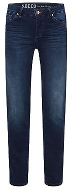SOCCX Damen Jeans RO:My Regular Fit Dark Indigo Jogg 34 30