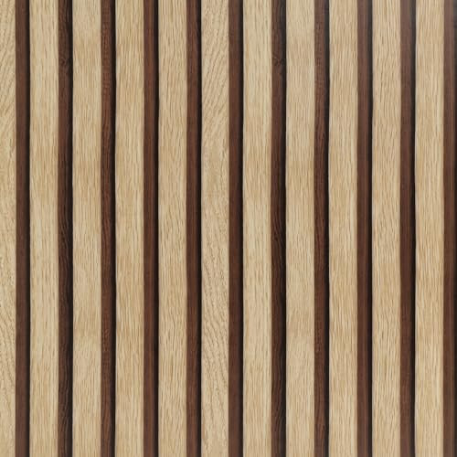 Arthome Papier Peint Moderne aspect bois 44cmx6m Auto Adhesif Panneaux muraux en bois Amovible Vinyle Papier pour accueil salon Autocollant Dosseret Papier peint
