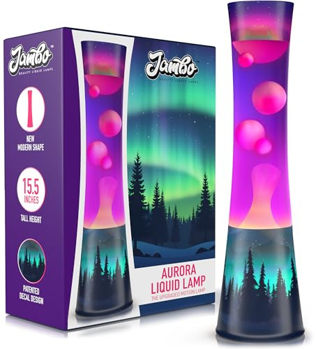 Jambo Aurora Decal Liquid Motion Lamp (liquido viola, cera bianca)