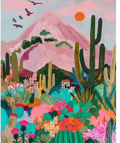 YALKIN Paint by Numbers for Adults Kits, Flowers Abstract Painting by Number Kits On Canvas,Without Frame DIY Color Oil Painting Acrylic Paints Home Wall Decor 16x20in/40x50cm