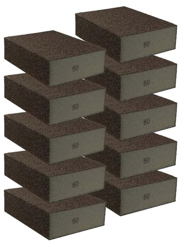 10 Stück Schleifschwamm Verschiedene Körnungen (Korn 60)